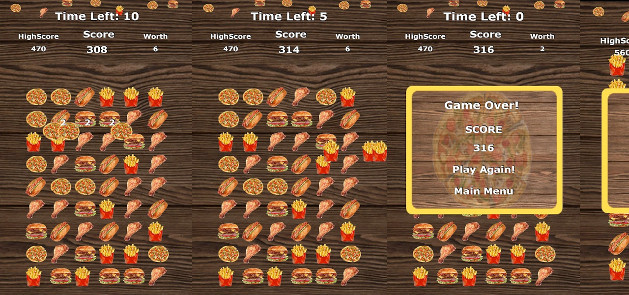 Pizza Burger Crush Game