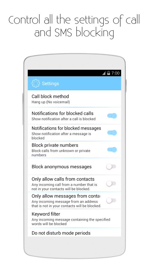AntiNuisance - Call and Message Blocker