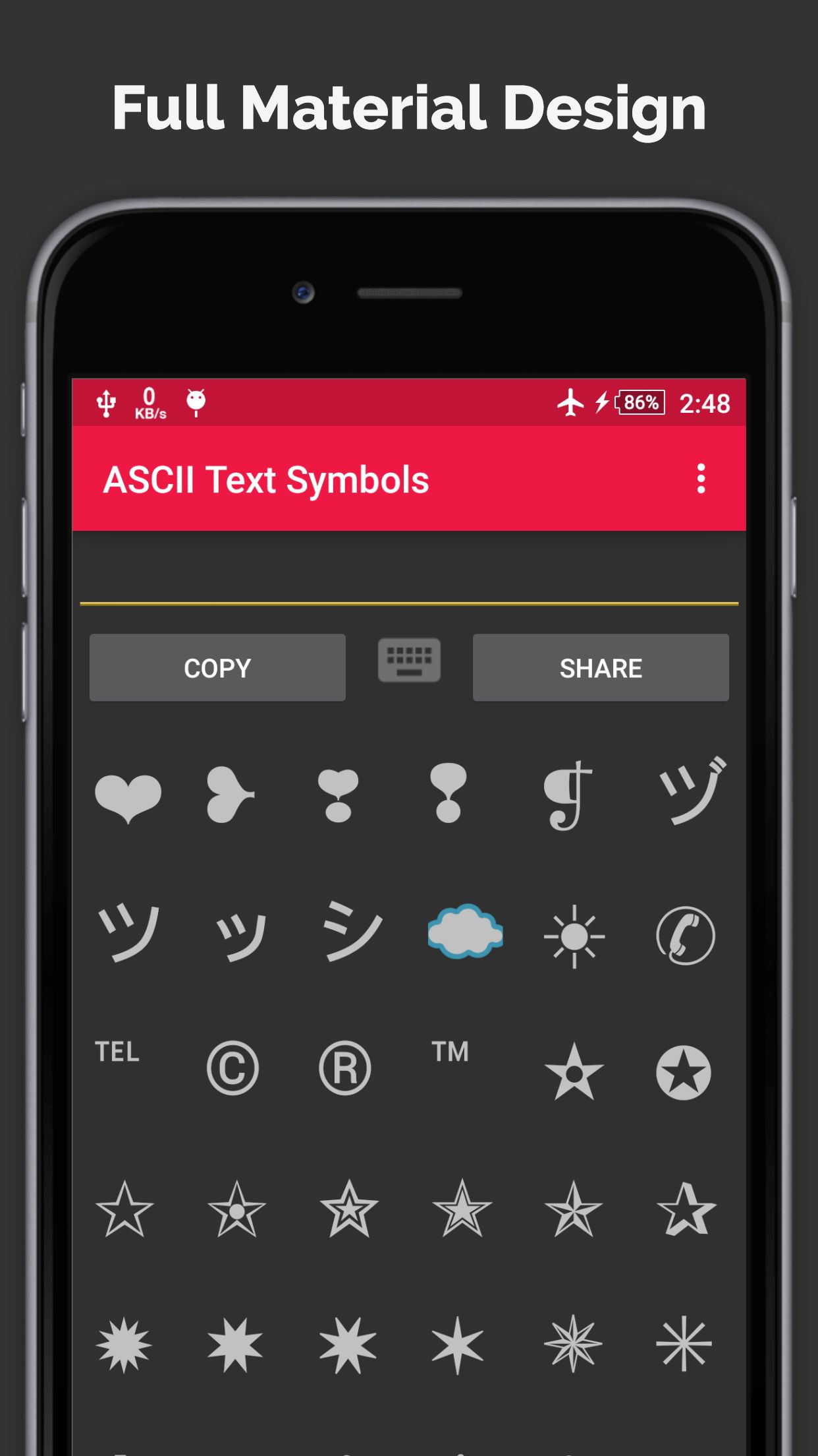 ASCII Text Symbols
