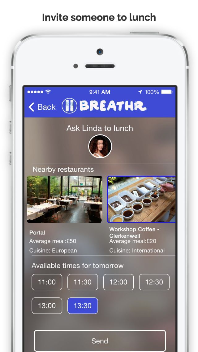 BreathR – Professionally Network Over Lunch