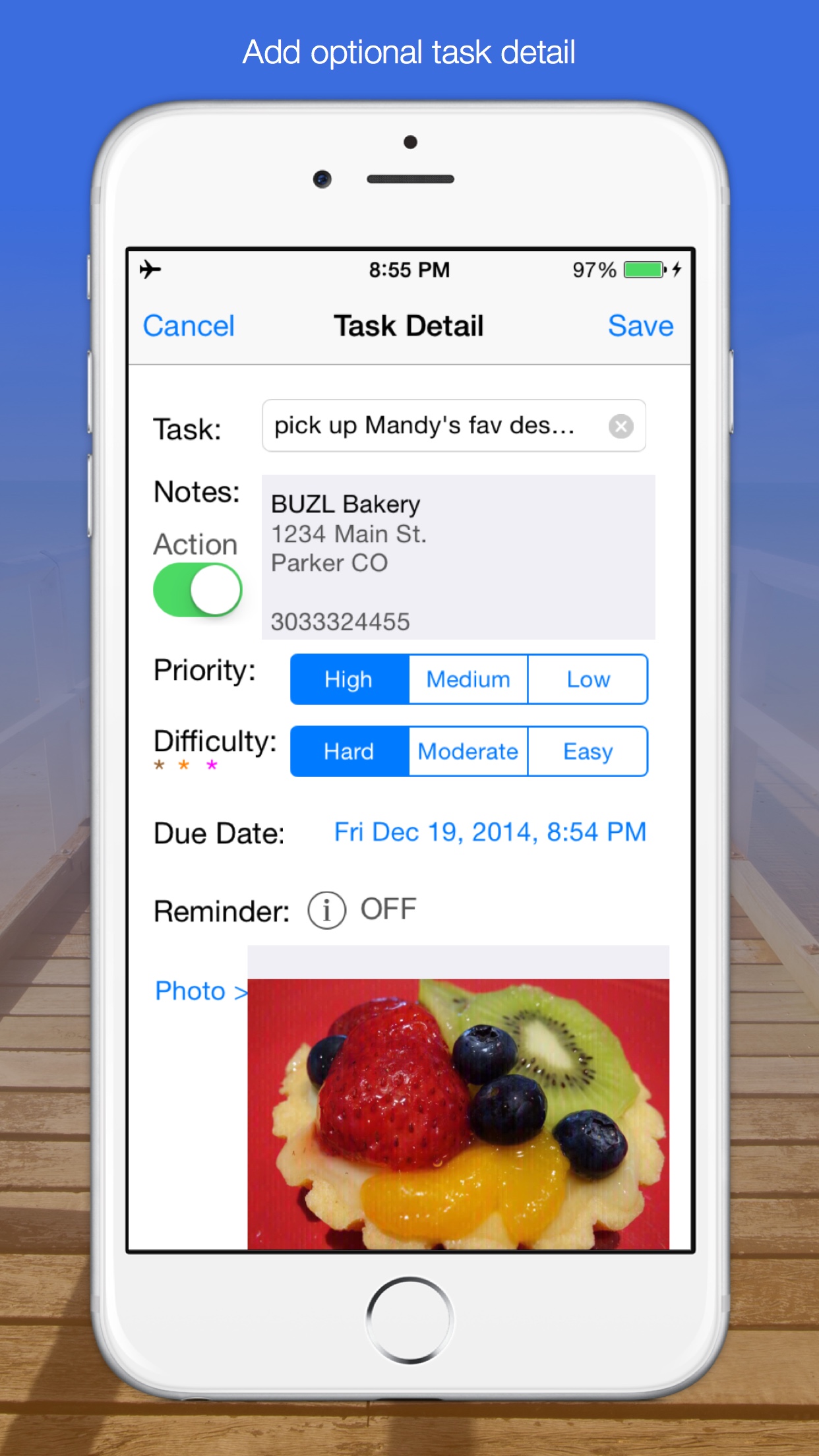 BUZL – Priority List, Task Actions & Reminders
