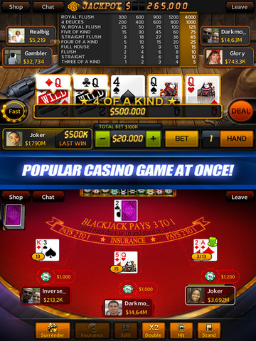 Casino Live – Holdem, Slots, Video poker, Blackjack, Roulette
