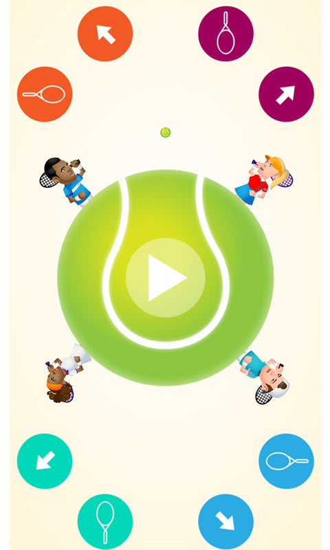 Circular Tennis 2 Player Games