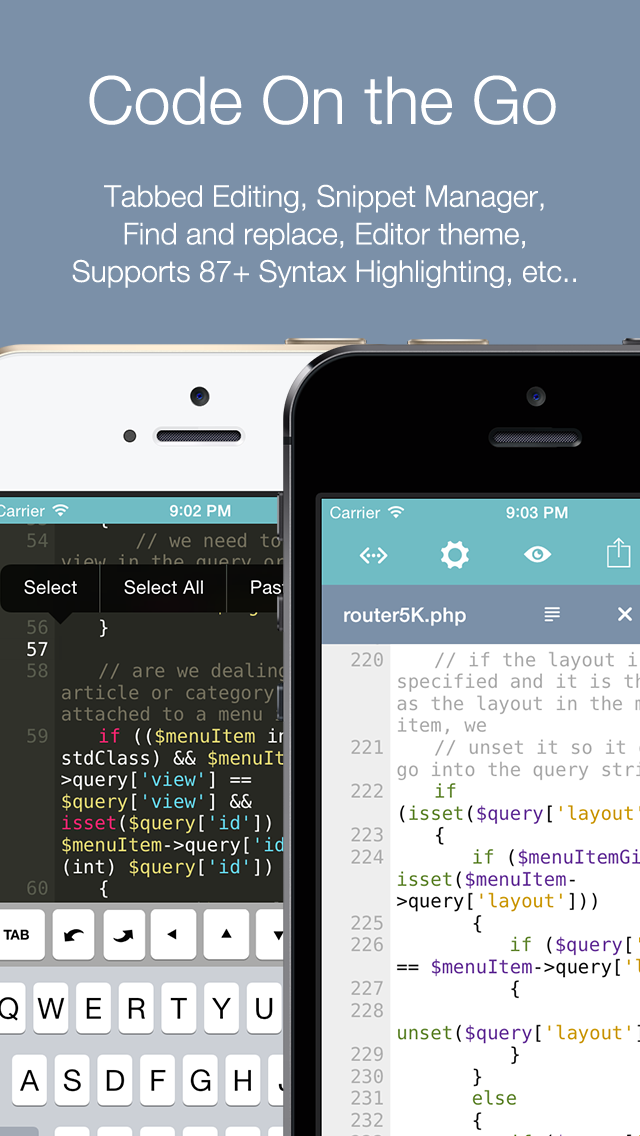 Koder Code Editor for iOS