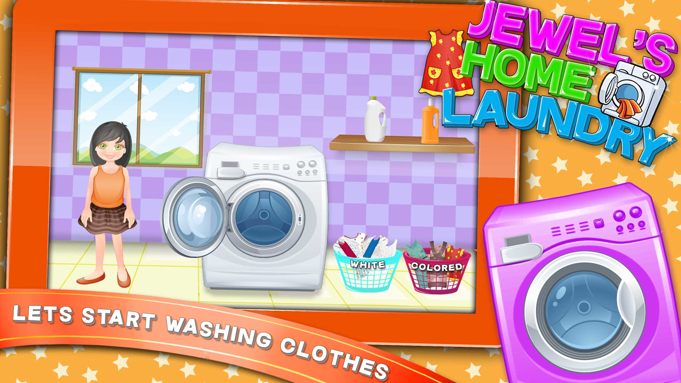 Laundry Washing Girl Star