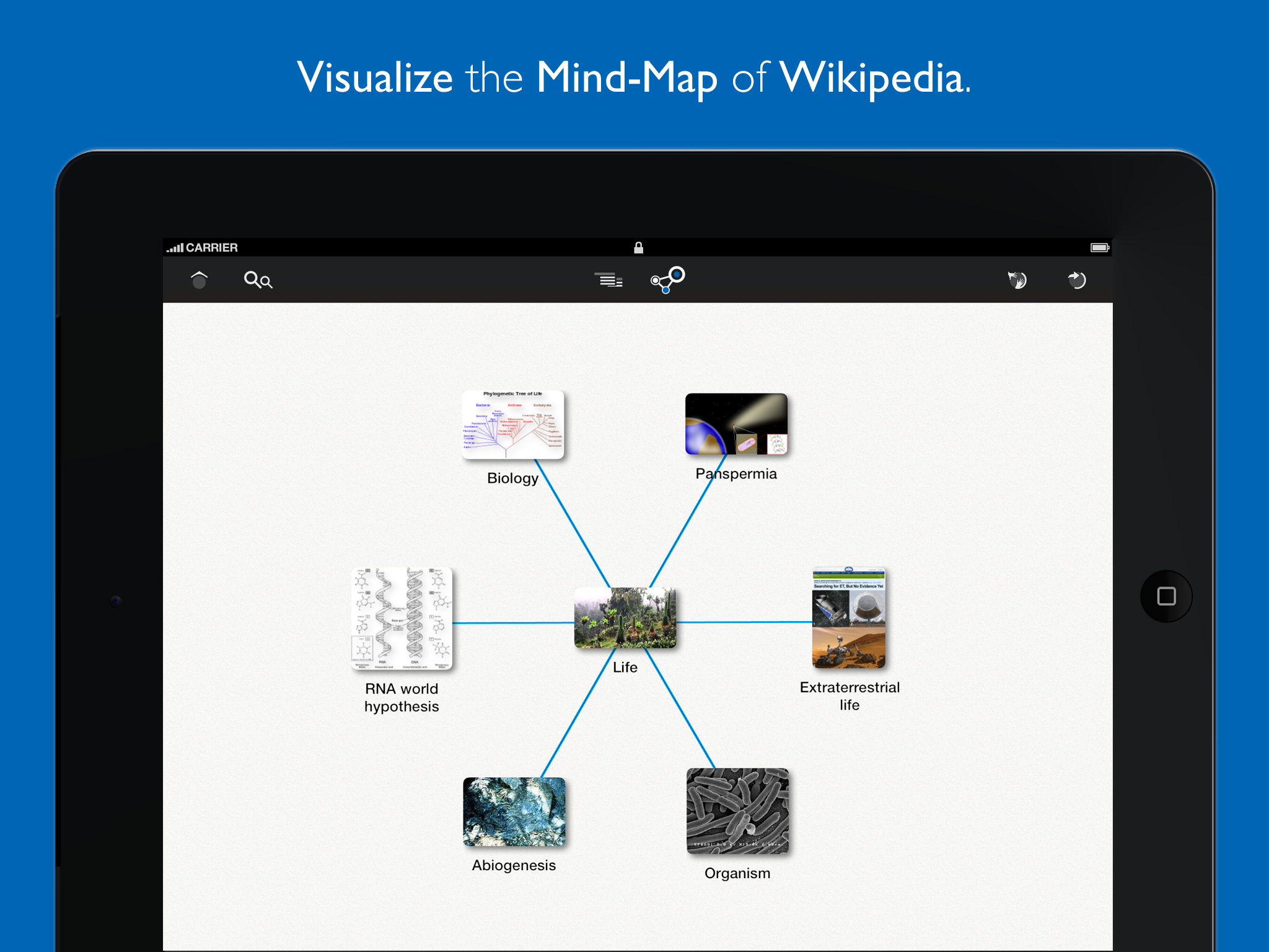 Learn Discovery – Mindmap of Wikipedia