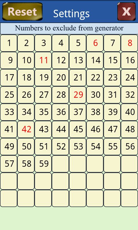 keno numbers generator