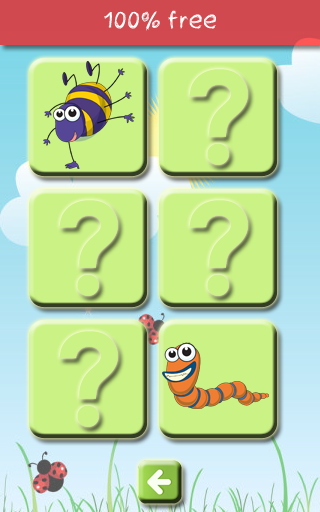 Memory Game for Kids – Insects