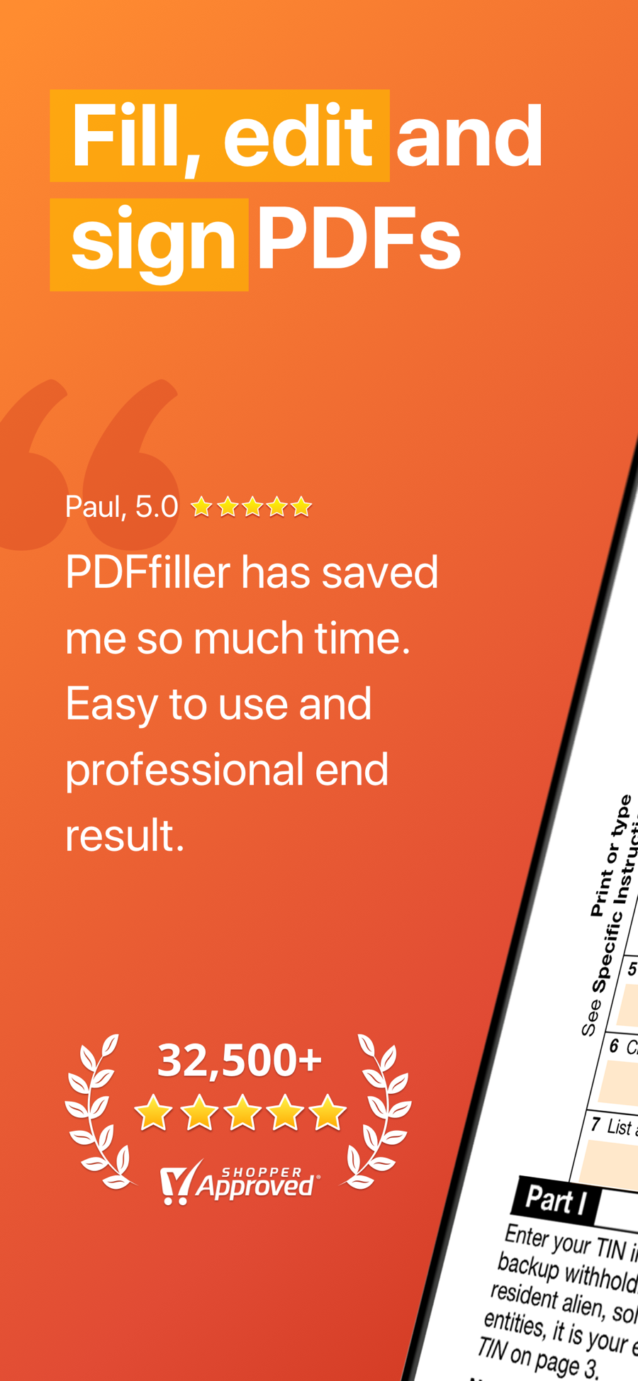 PDFfiller: Edit and eSign PDFs 