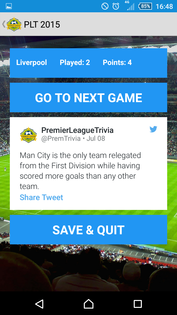 Premier League Trivia 15 Free