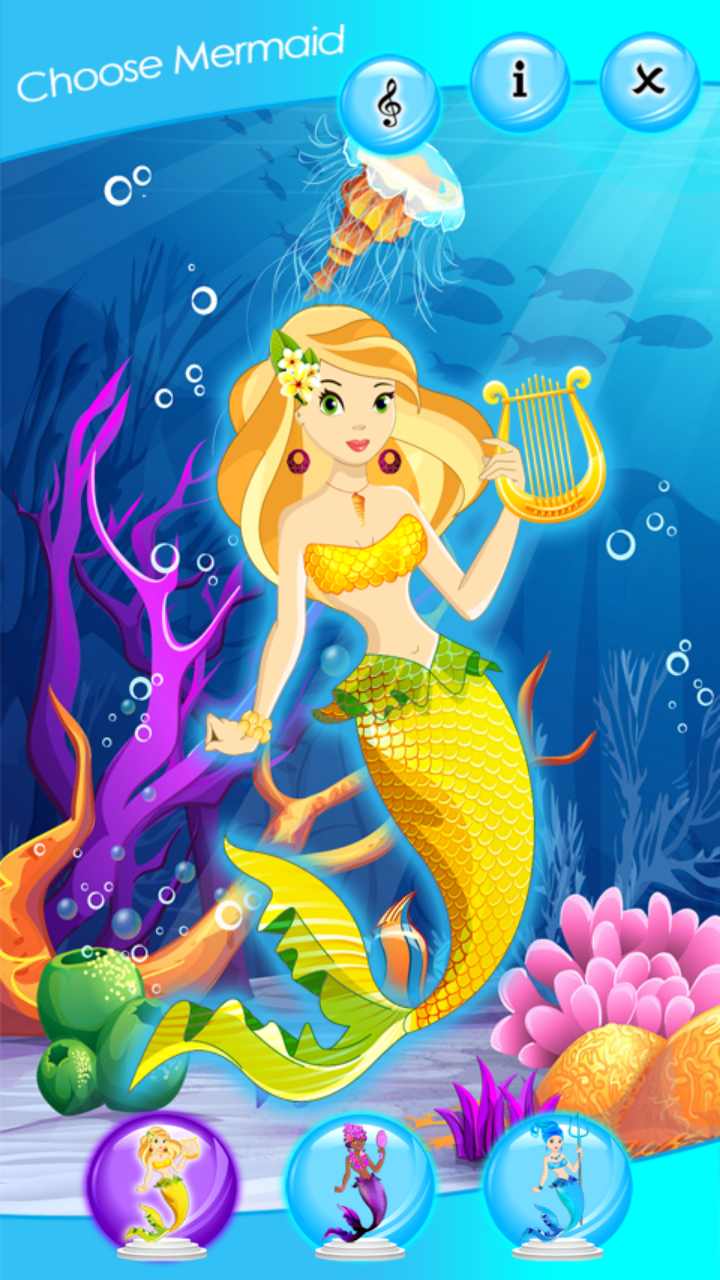 mermaid princess dress up game