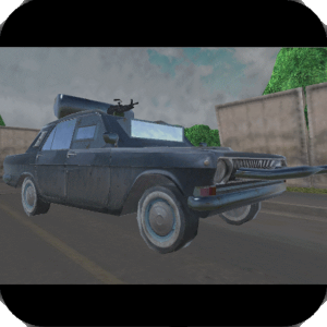 Rusty car agaist zombies 3D