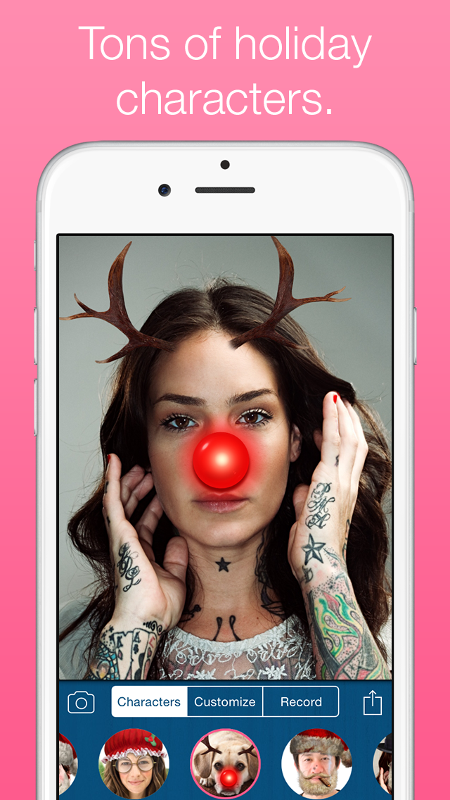 Santify – Make yourself into Santa, Rudolph, Scrooge, St Nick, Mrs. Claus or a Christmas Elf