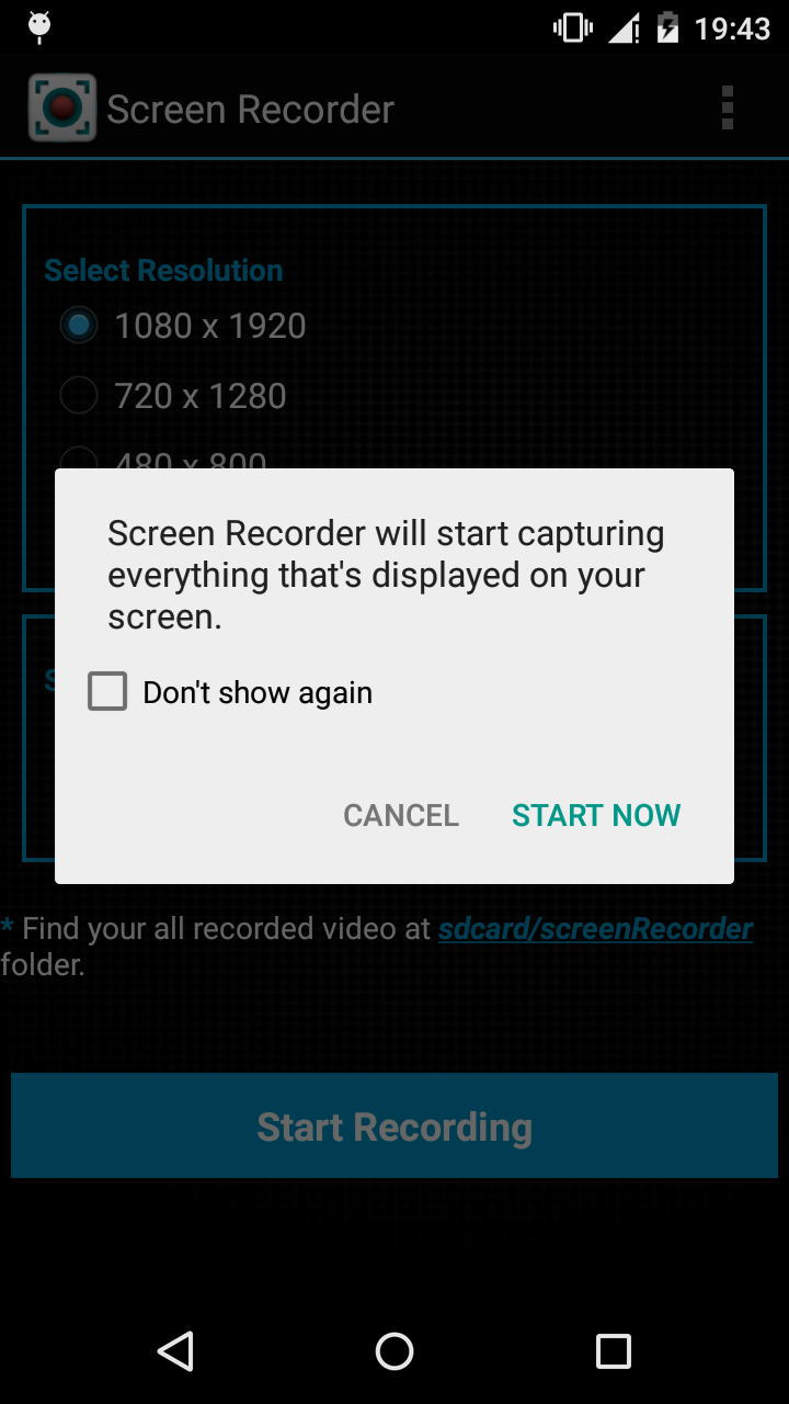 Screen Recorder – No Root