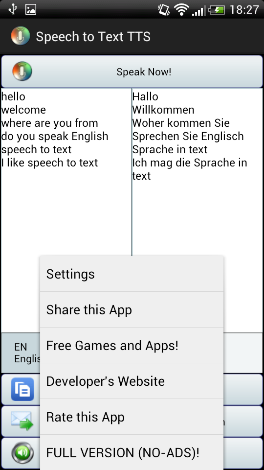 speech text translator