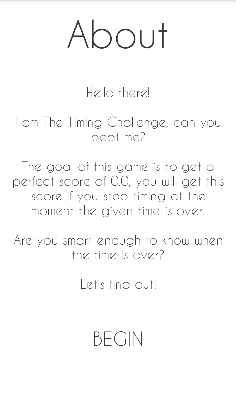 The Timing Challenge