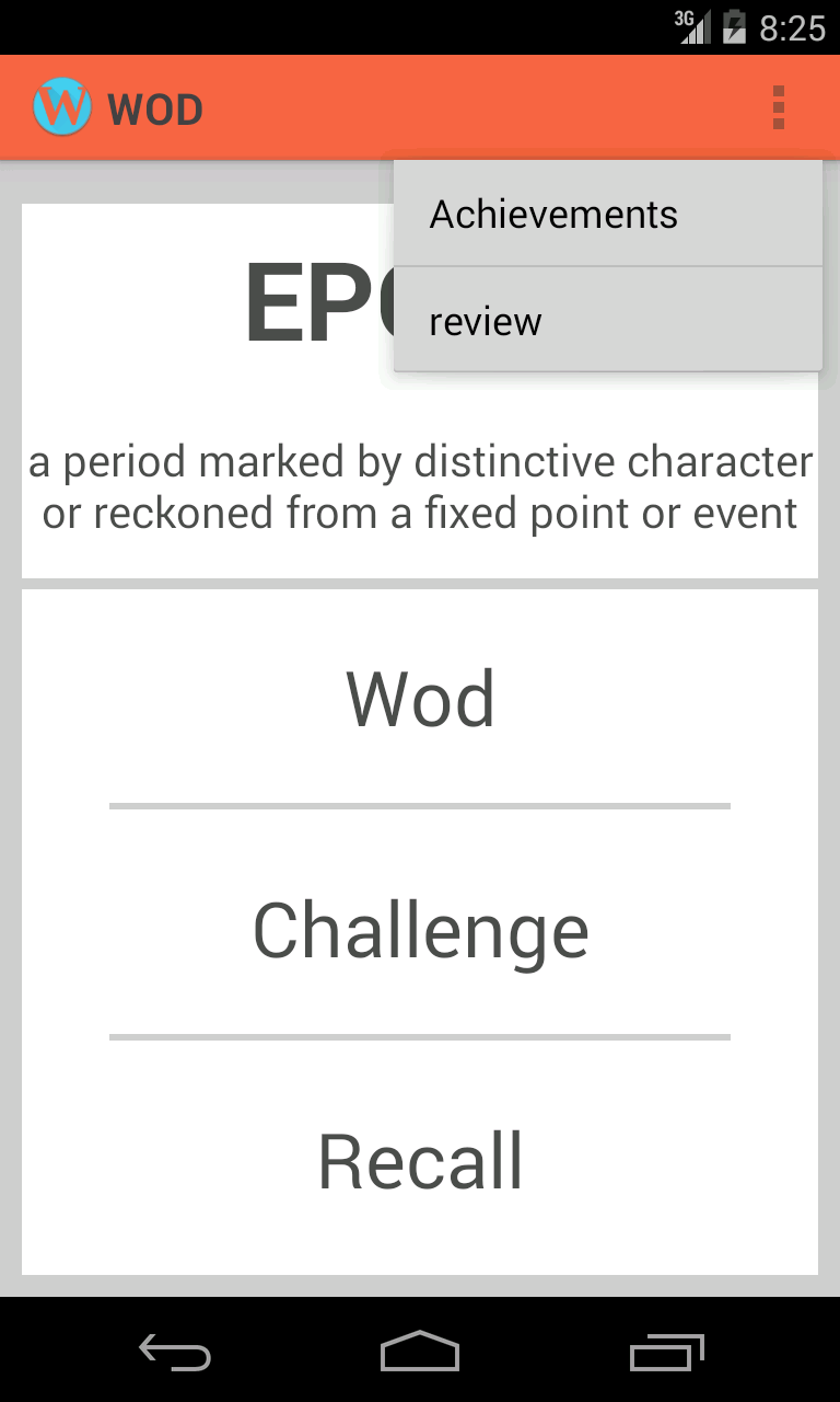 Word of the day (WOD)