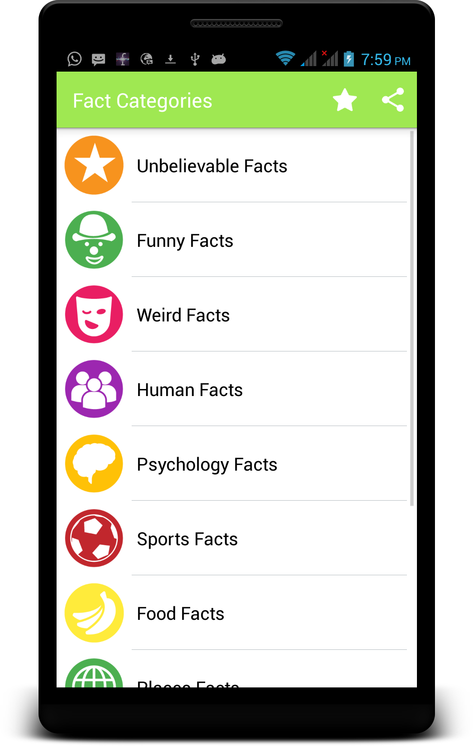 CfactWorld - Best Facts App