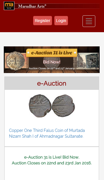 Marudhararts - Coins Auction House In India