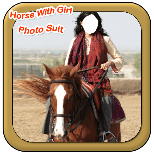 Horse With Girl Photo Suit New