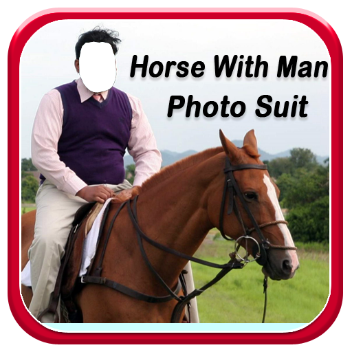 Horse With Man Photo Suit HD