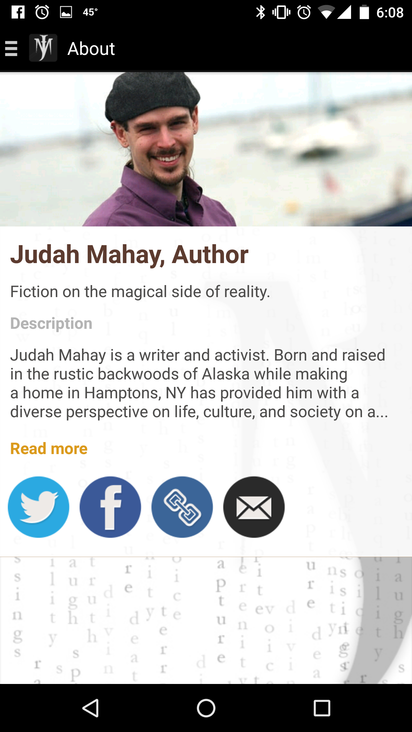 Judah Mahay, Author App