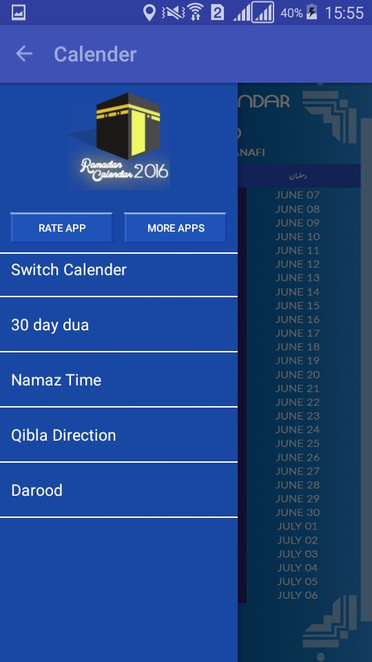 Ramadan Calendar 2016 Timings
