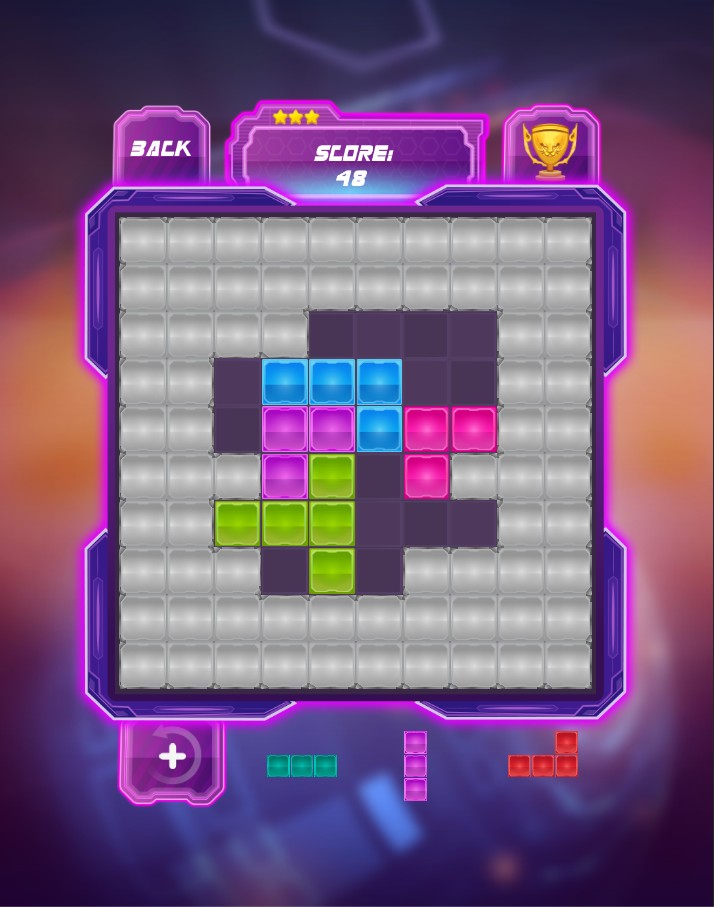 Block Puzzle : Glow Breaker