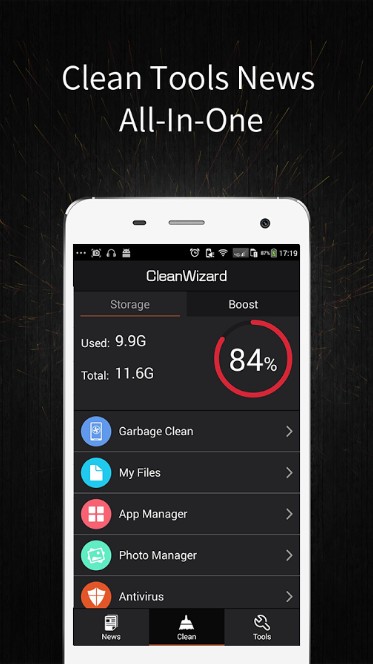 Clean Wizard with News Tracker