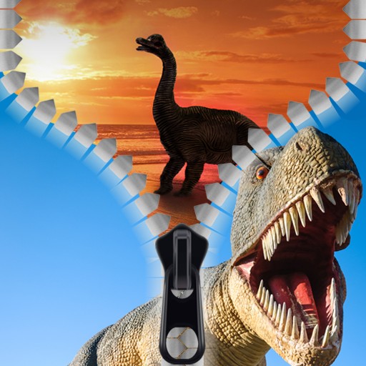 Dinosaur Zipper Lock Screen