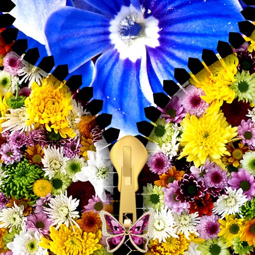 Flowers Zipper Lock Screen