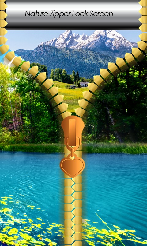 Nature Zipper Lock Screen