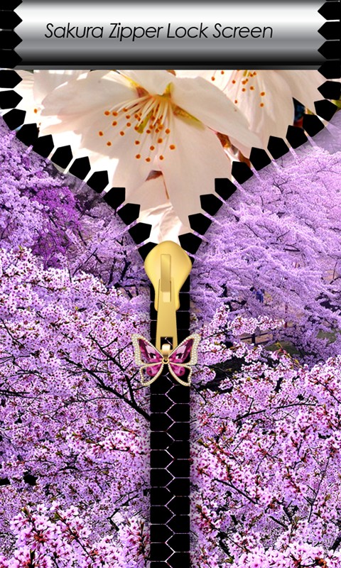 Sakura Zipper Lock Screen
