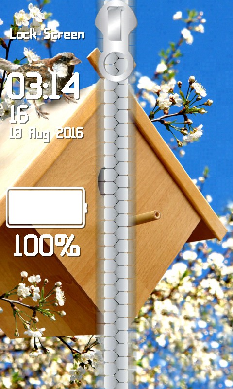 Spring Zipper Lock Screen