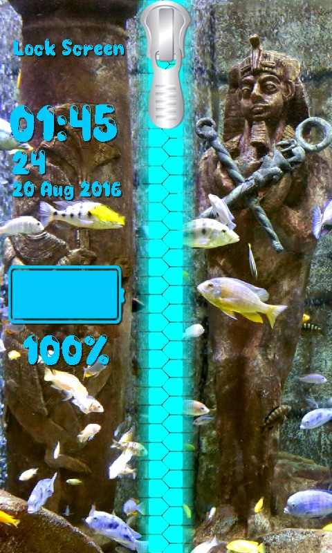 Aquarium Zipper Lock Screen