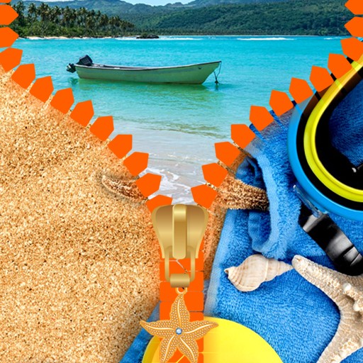 Beach Zipper Lock Screen