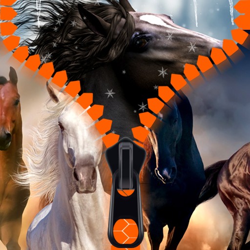 Horses Zipper Lock Screen