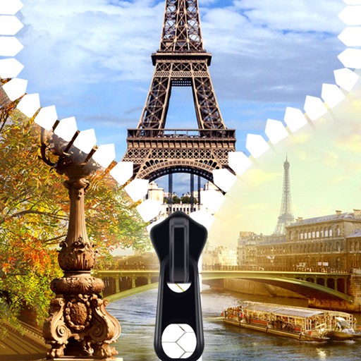 Top Paris Zipper Lock Screen