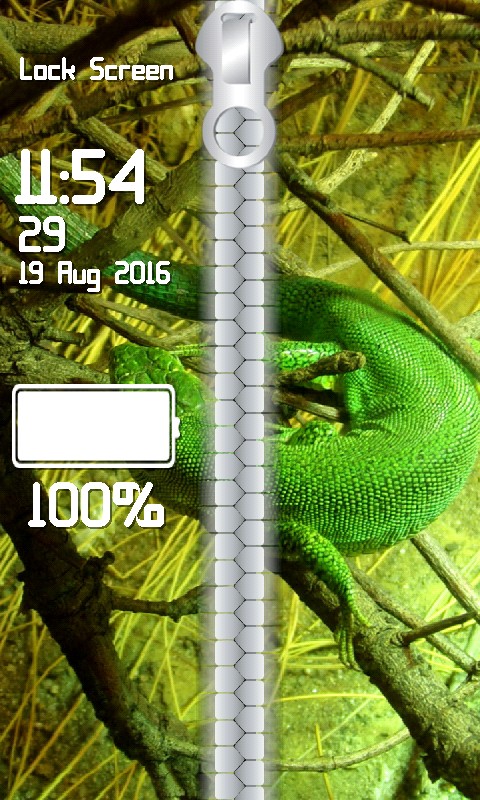 Wild Animal Zipper Lock Screen