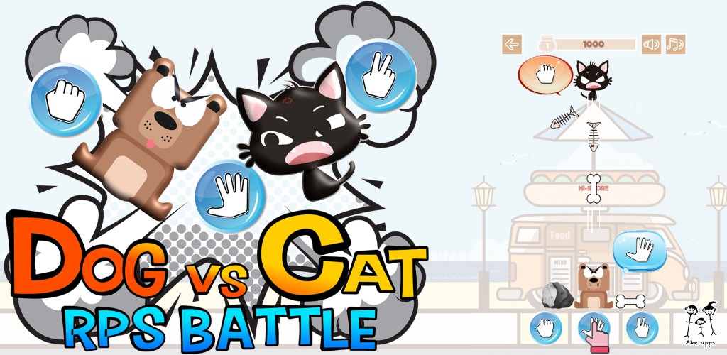 Dog vs Cat RPS Battle