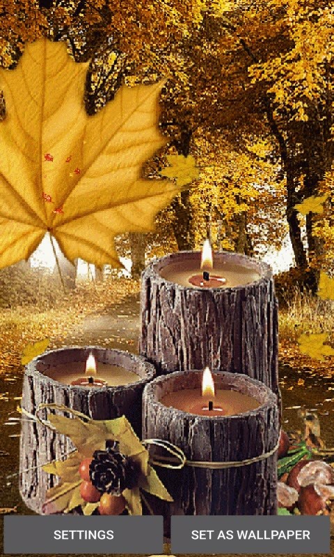 Wood Candles Live Wallpaper