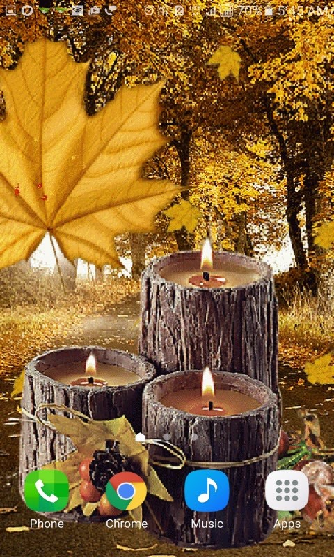 Wood Candles Live Wallpaper