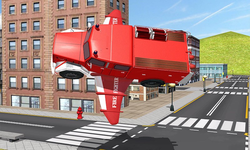 Flying Firetruck City Pilot 3D