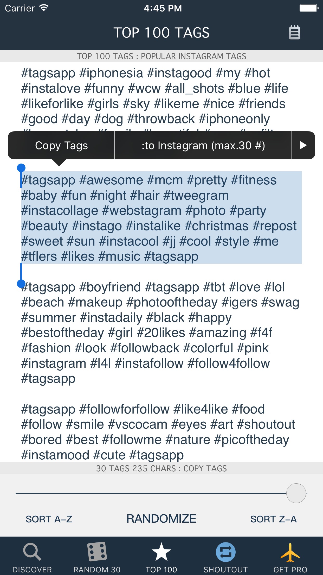 Tags App - Hashtags for Instagram