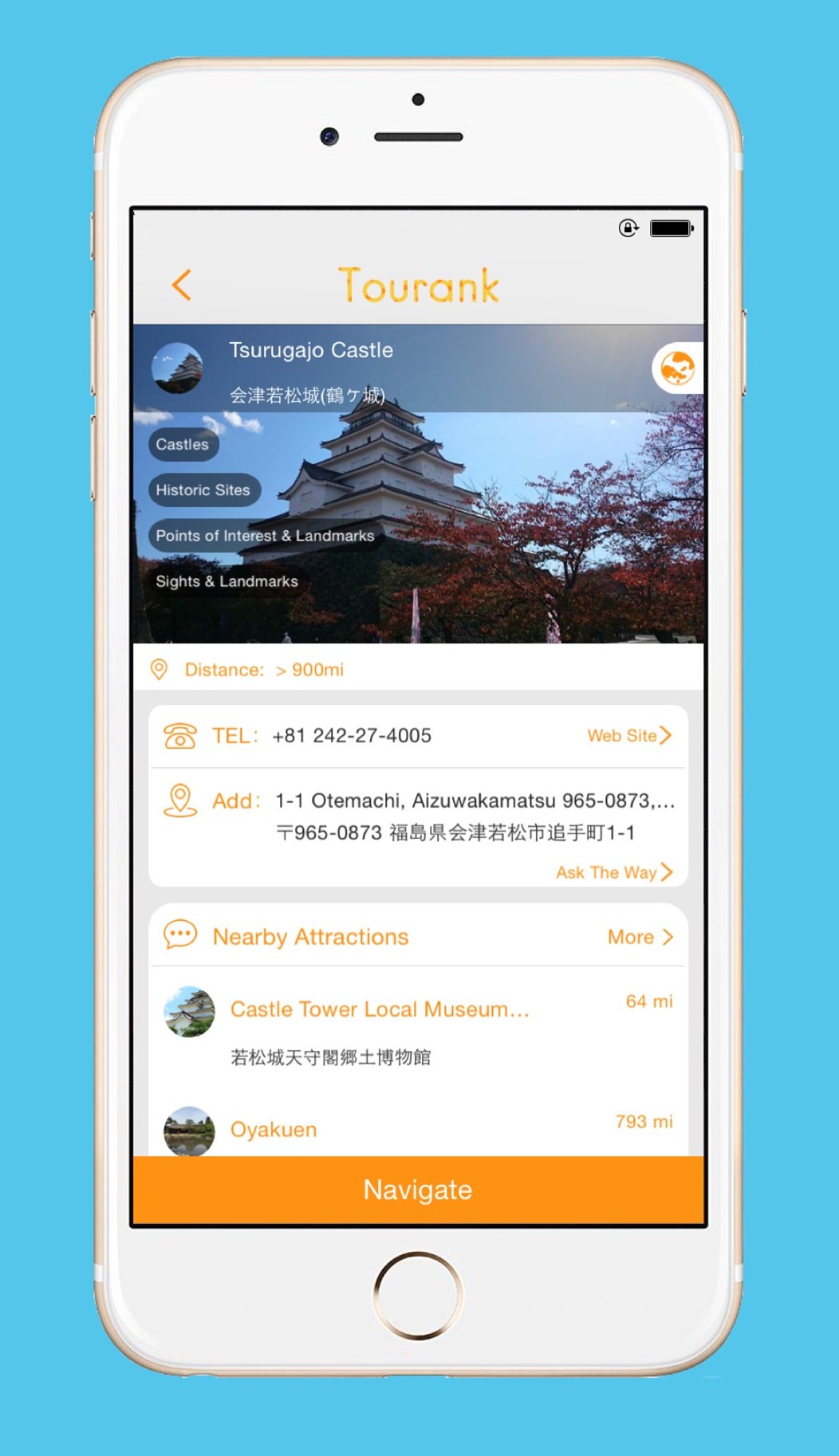 Tourank Smart Mobile Travel Guide on Japan