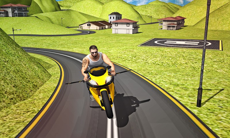 Flying Moto Racer 3d