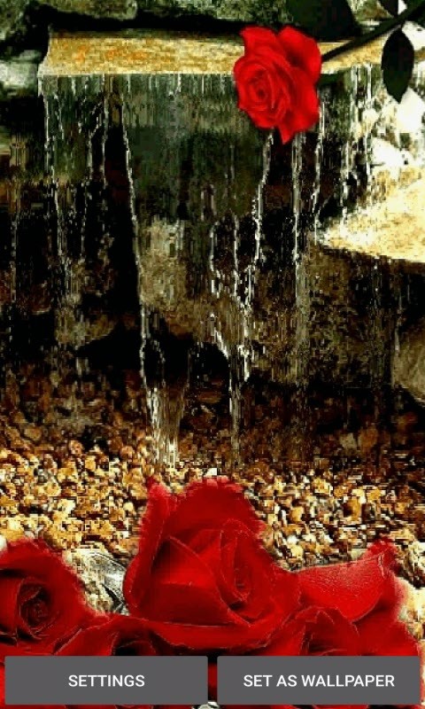 Rose Waterfall Live Wallpaper