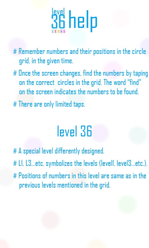 Level 36 Numbers