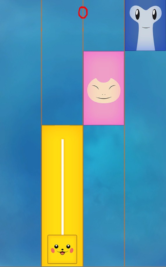 Piano tap Pikachu: ocean tiles