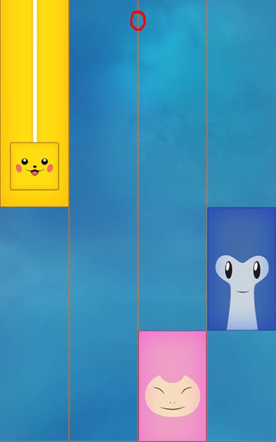 Piano tap Pikachu: ocean tiles